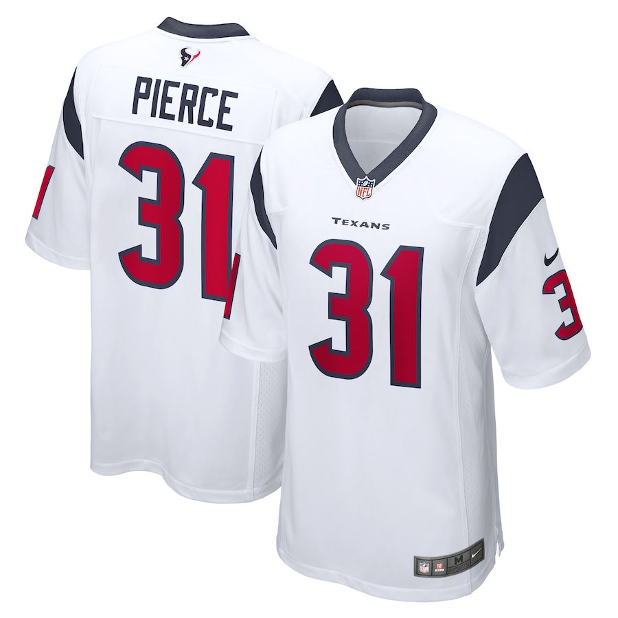 Men Houston Texans #31 Dameon Pierce Nike White Game Player NFL Jersey